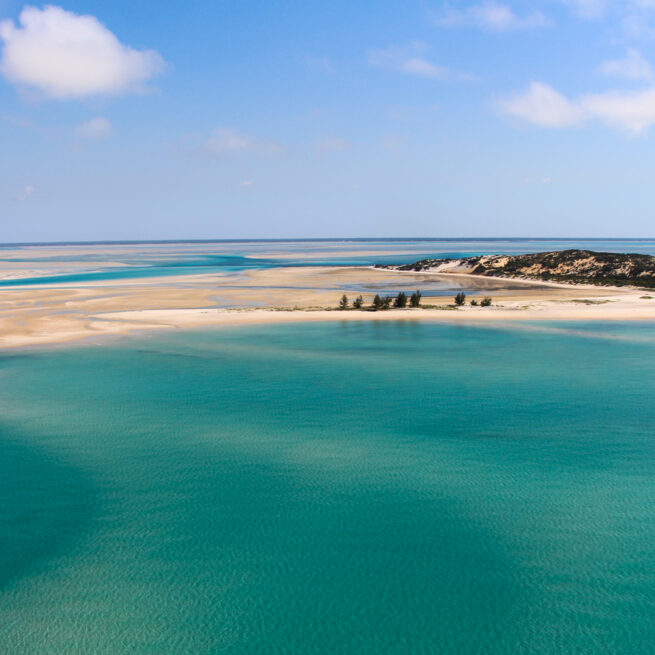 aerial view bazaruto island mozambique