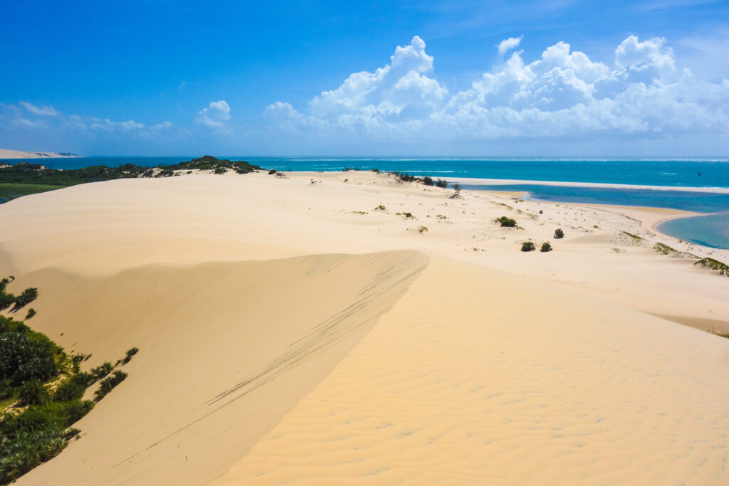 View from Bazaruto archipelago sand dunes in Mozambique