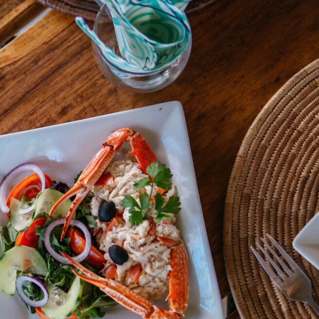 casababi restaurant blue crab salad