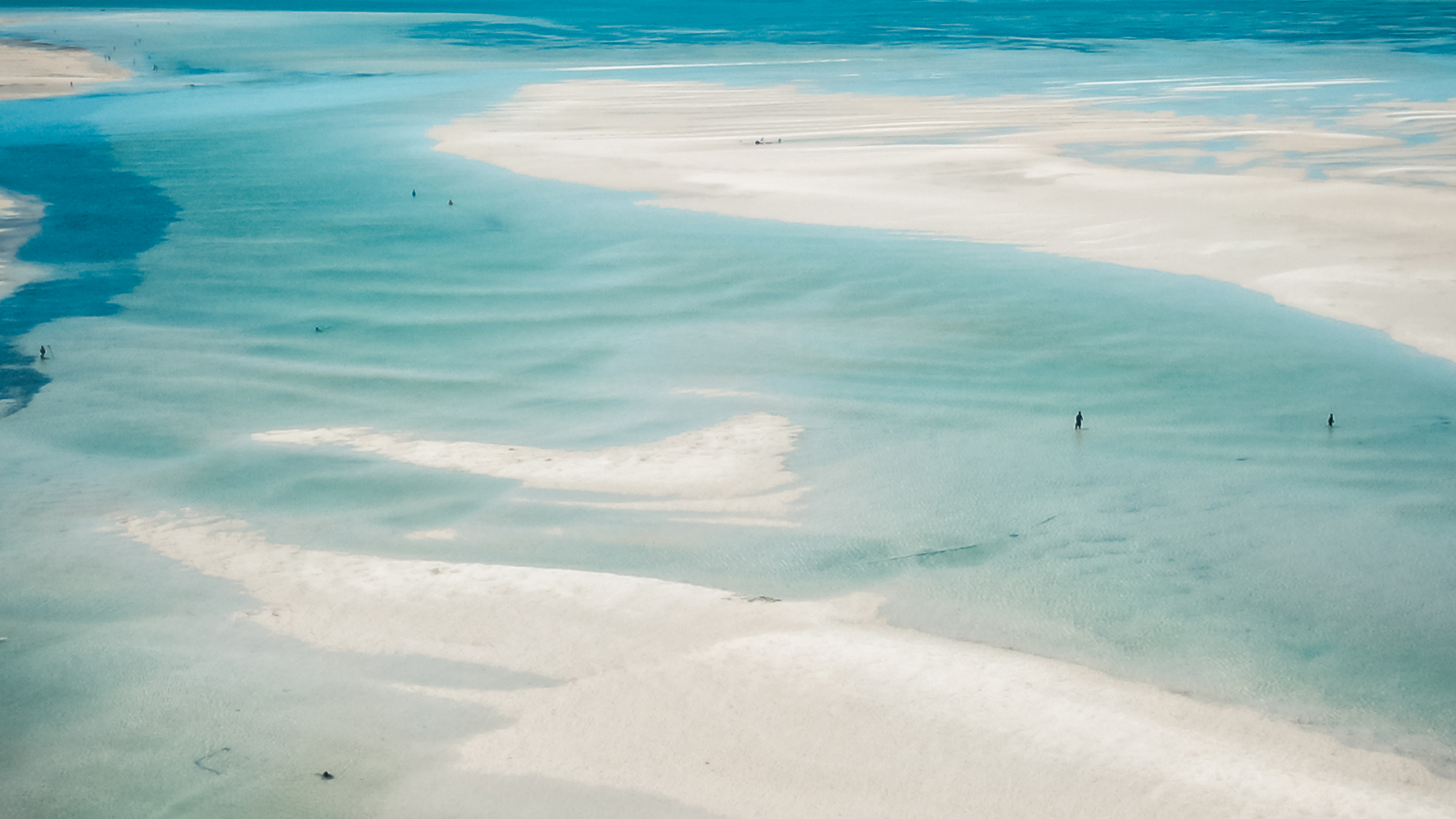 Sandbank of Bazaruto near Vilanculos - Drone view