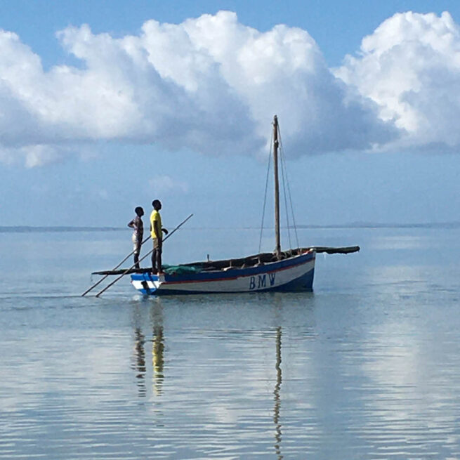 Traditional boat dhow in vilanculos